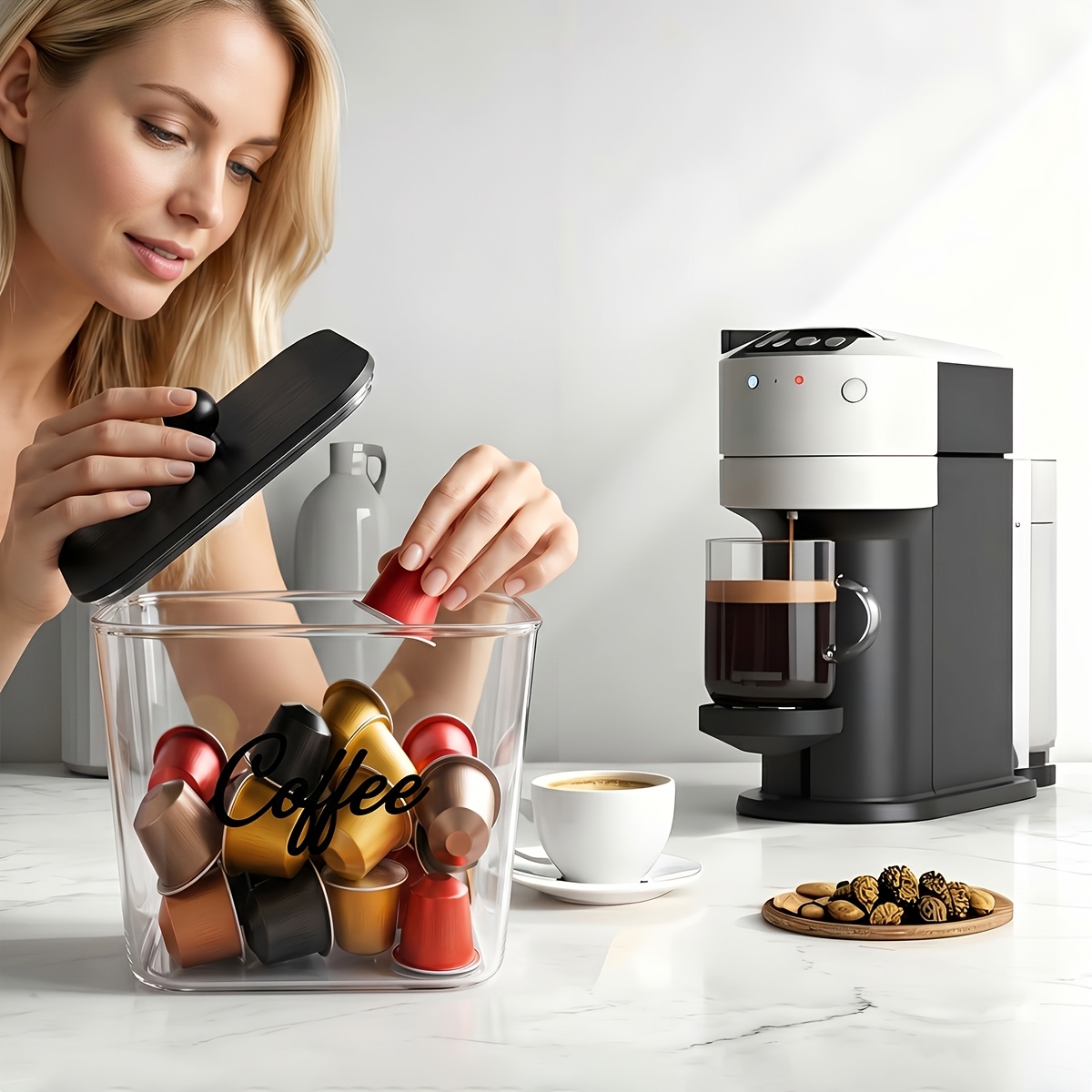 Pojemnik na kapsułki z pokrywk – Coffee Equipment Organizer recenzja i cena